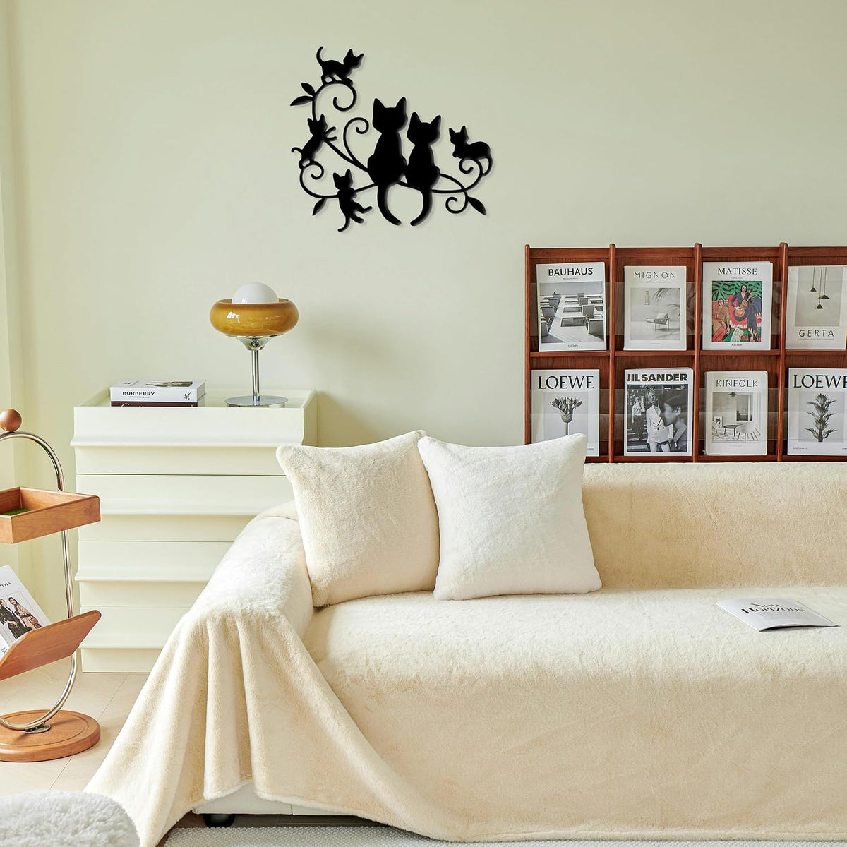 Xedatric Metal Cat Wall Art Silhouette Decor for Home