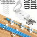 OneLeaf 10-Pack Adhesive Cable Management Clips, Desk Cable Clips, White