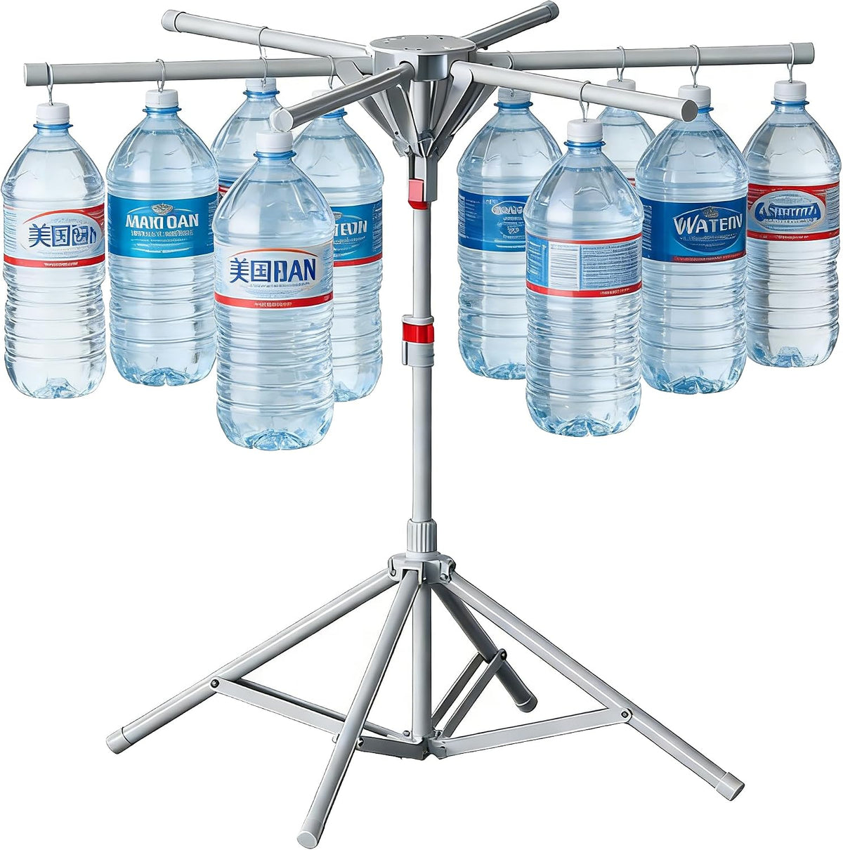 Clothes Drying Rack Outdoor Tower Rack Portable Foldable Collapsible Hanging Dry Rack, Grey