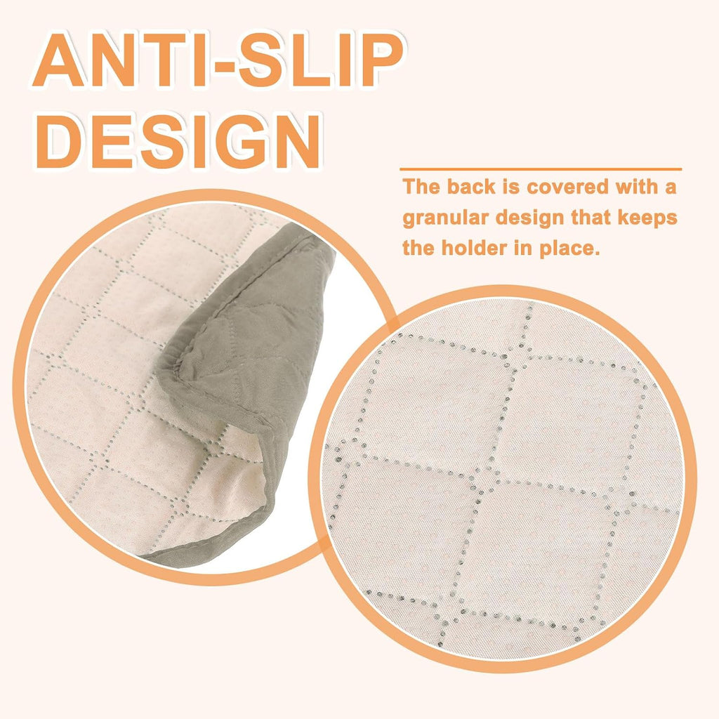 uxcell Couch Sofa Armrest Organizer Non-Slip Chair Arm Recliner Remote Control Organizer with 6 Pockets for Books, Magazines, Tablet, Phone, Camel