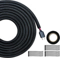 Braided Wire Loom Tubing, 25ft 1/4in Self-Wrapping Cable Sleeve