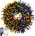 JMEXSUSS 200 LED Color Changing Christmas Lights, Warm White & Multicolor