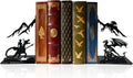 Dragon Bookends – Metal Book Ends Decorative for Shelves, Unique Fantasy Book Ends Holder, Cute Novelty Vintage Bookends, Bookshelf Decor Heavy Duty Stopper for Kids and Adults