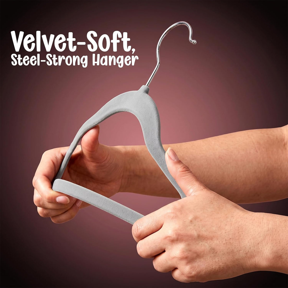 Utopia Home Kids Velvet Hanger 20 Pack – 11" Premium Baby Hangers - Grey