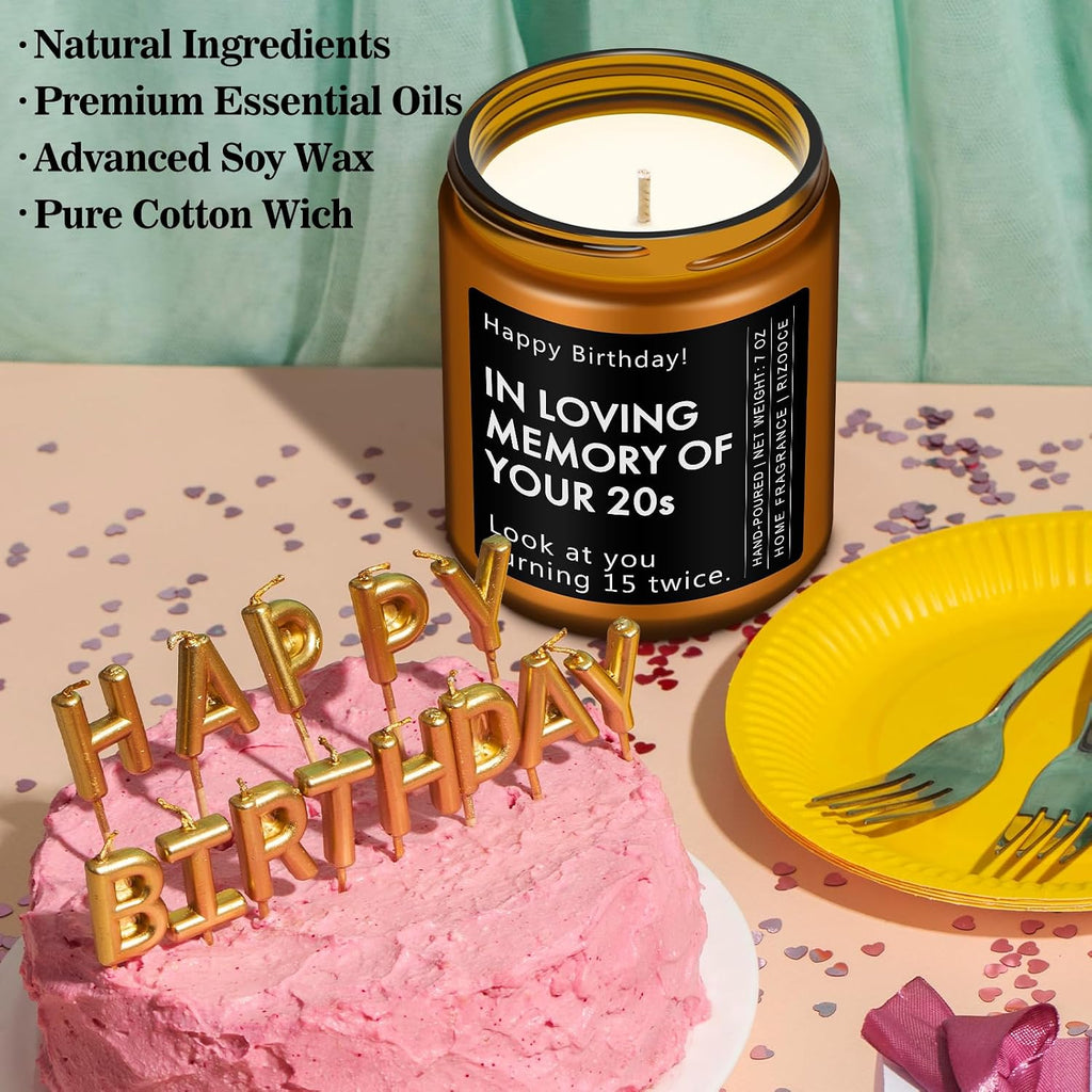 30th Birthday Gifts for Men Women, 1996 Birthday Scented Candle