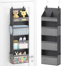 Lifewit 4 Tier Over the Door Organizer, Diaper Hanging Storage, Gray