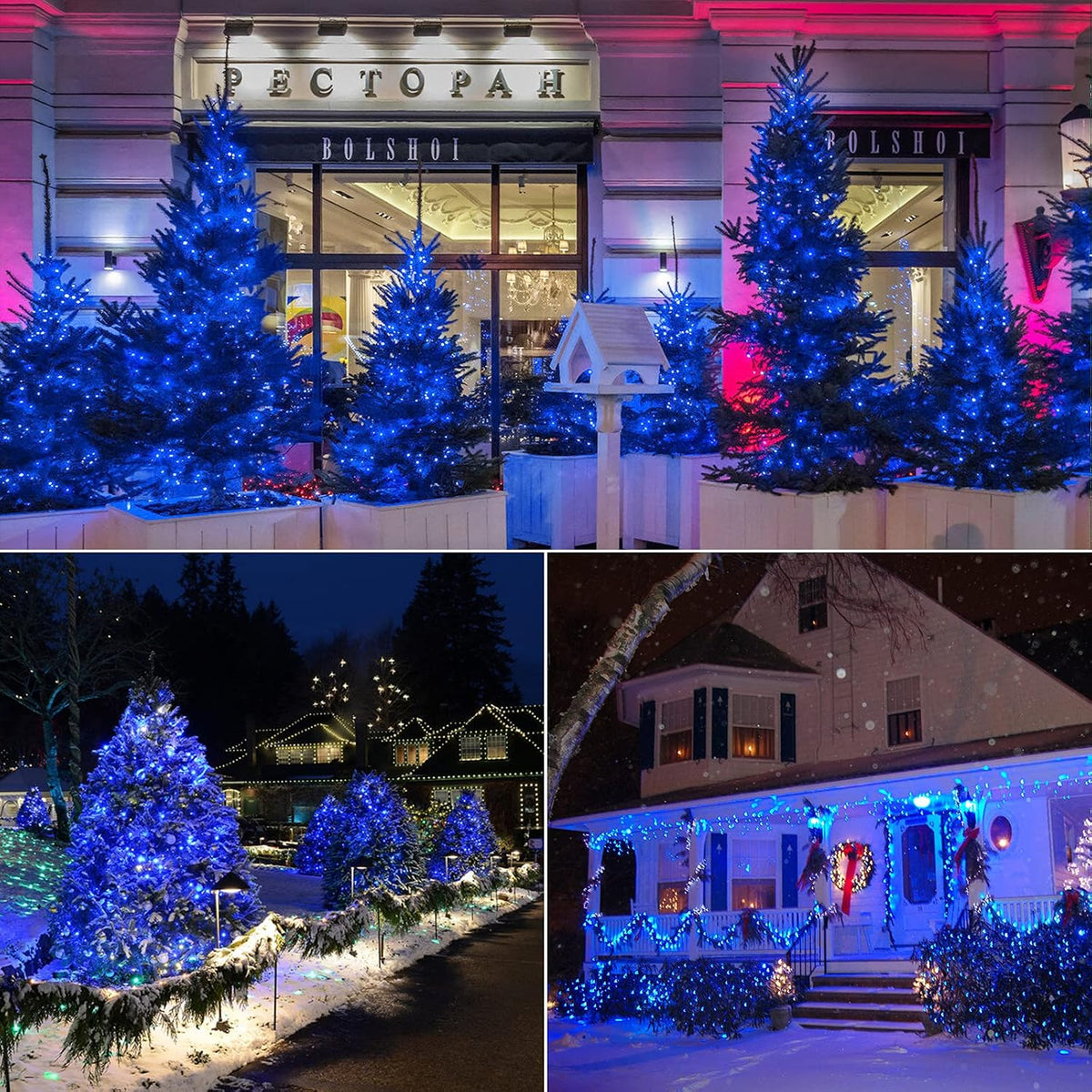 Brizled 5MM Blue Gentle Twinkle Christmas Tree Lights, 100 LED Connectable