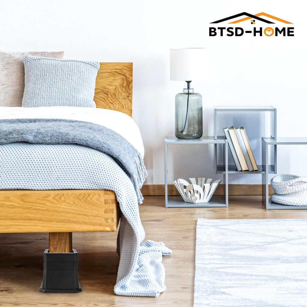 BTSD-home Adjustable Bed Risers 2, 3 or 4 Inch