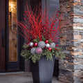 Wavwavw 10 Pcs Christmas Artificial Red Twig Branches, 30 Inch