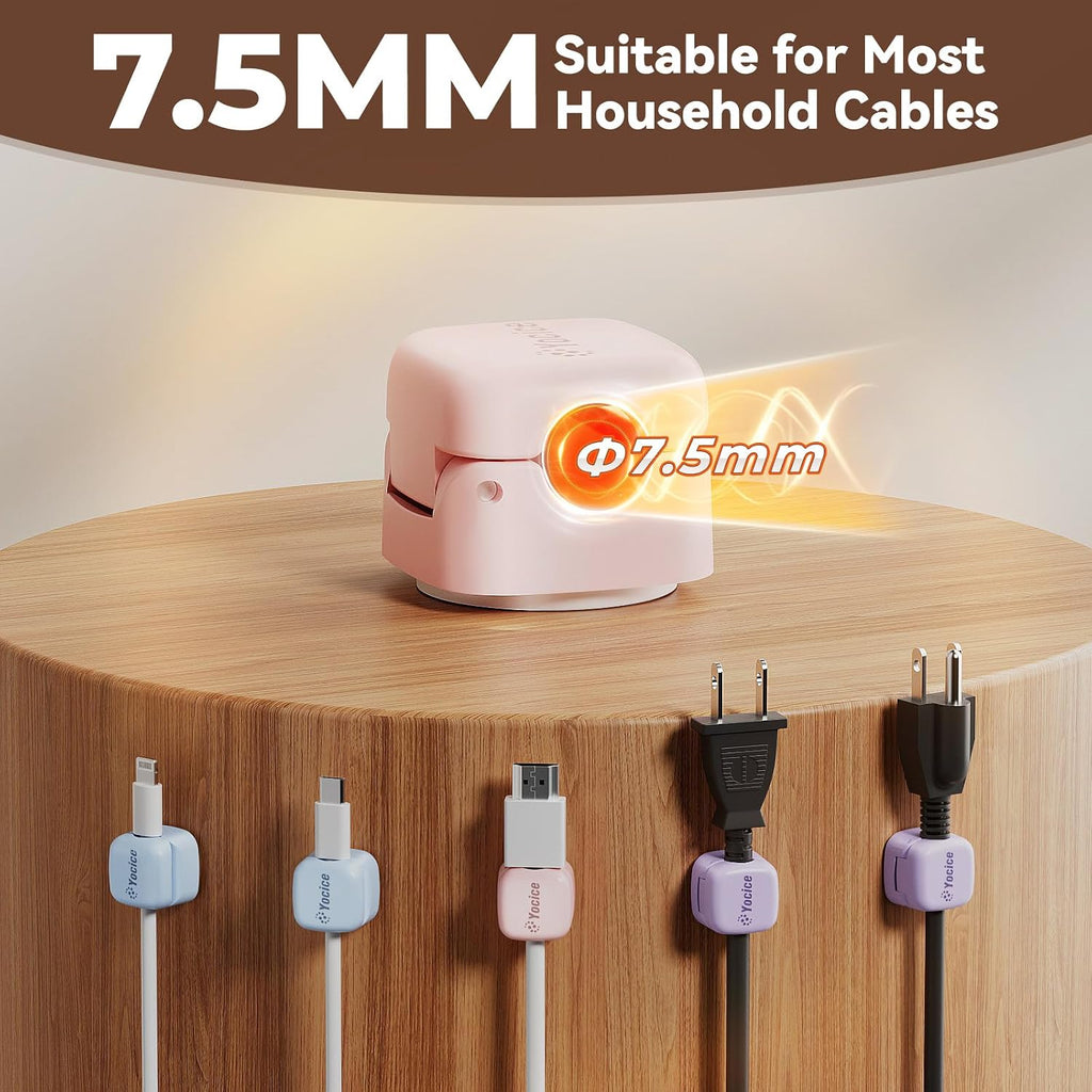 6Pack 360° Rotatable Cord Organizer for Desk Charger, Multicolor