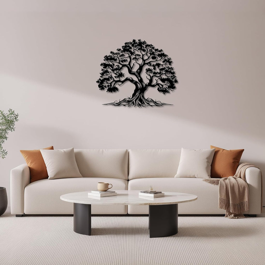 Xedatric Tree of Life Metal Wall Art Matte Black 23.6"x19.7"
