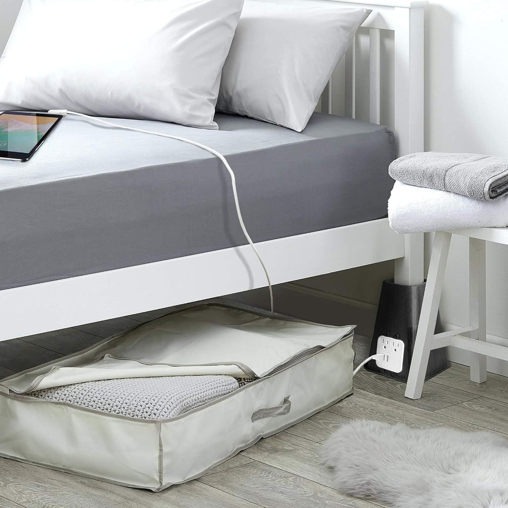 Bee Neat Heavy Duty Bed Riser with USB Outlet, Furniture Lift 7.25" 4 Pack