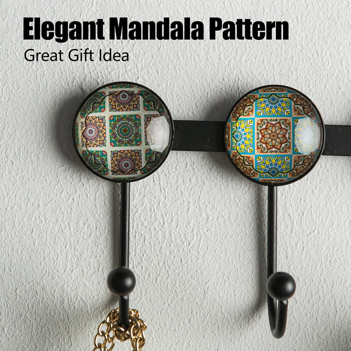 Coat Hooks with 5 Hooks, Decorative Wall Hooks for Hanging