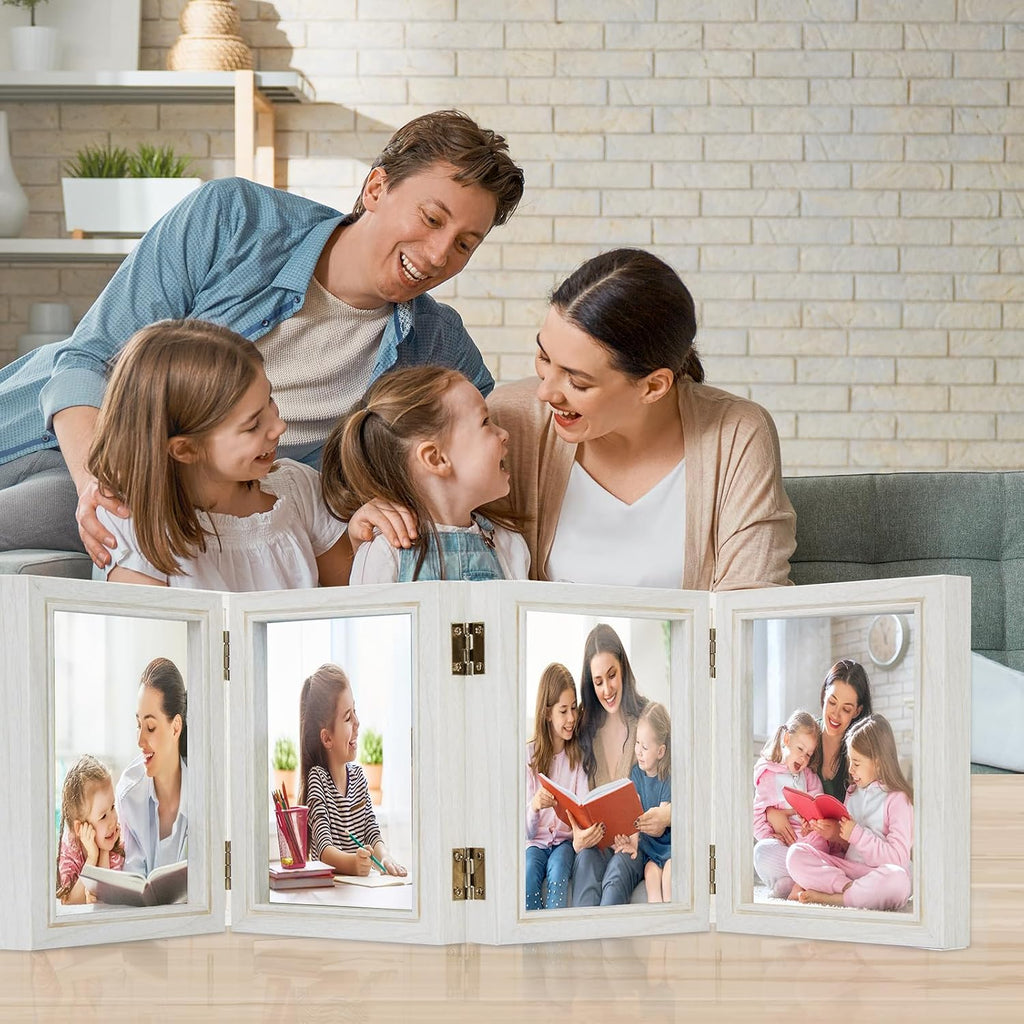 5x7 Back To School Picture Frame 4 Hinged Photo Frame with 4 Openings