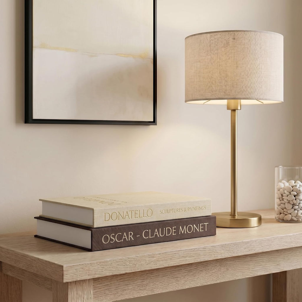 Decorative Faux Books for Home Decor, Set of 2, Black - Beige