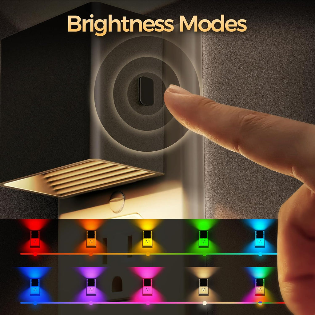 DORESshop LED Night Lights Plug into Wall [2 Pack],Plug in Nightlight