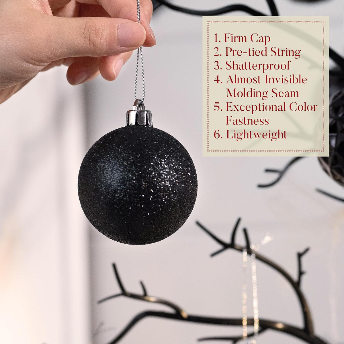 Valery Madelyn 24ct Christmas Ornaments Tree Decorations Set 2.36 Inch