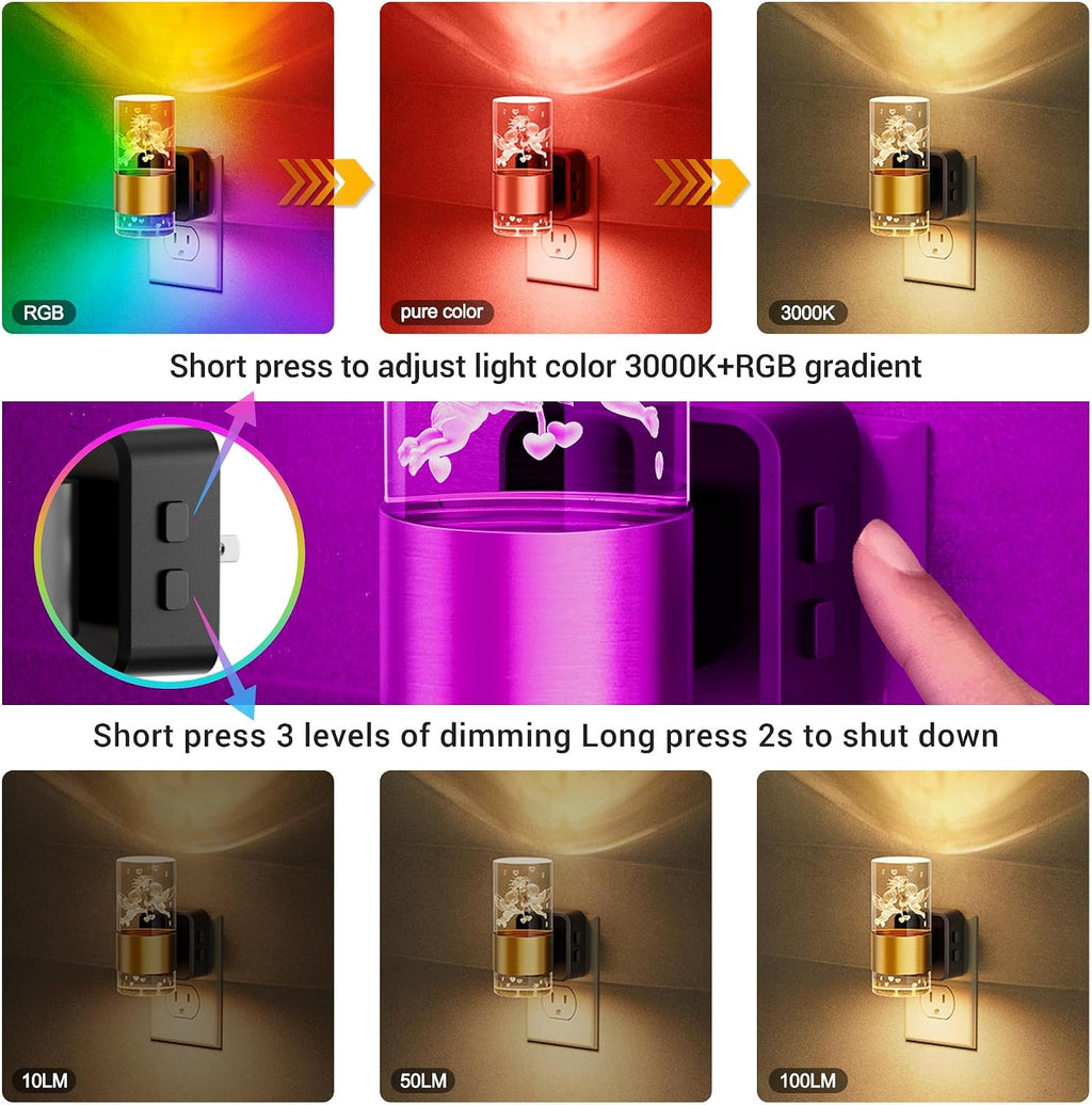 JandCase Night Lights Plug into Wall, Angel Night Light