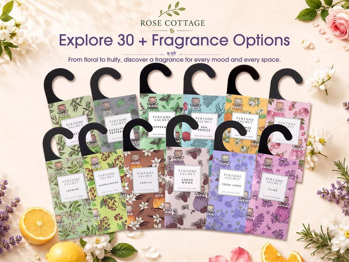 Large 12 Packs White Gardenia Hanging Scented Sachets Long-Lasting Closet Deodorizer Air Freshener Fabric Refresher Odor Eliminator for Drawer Home Fragrance Gift Set