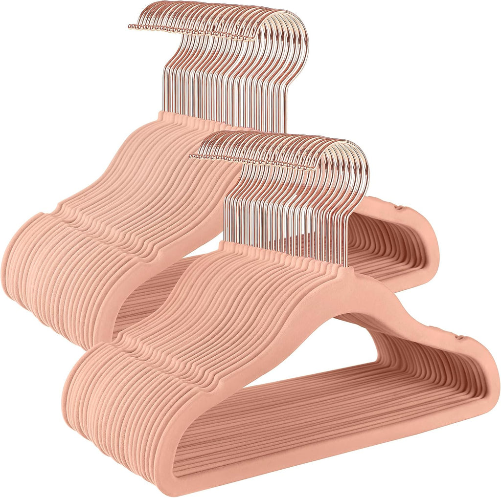 SONGMICS Baby Hangers 50 Pack, Velvet, Non-Slip, Space-Saving