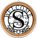 Metal&Wood Letter S Monogram Wall Art Welcome Sign Initial, Home Decor