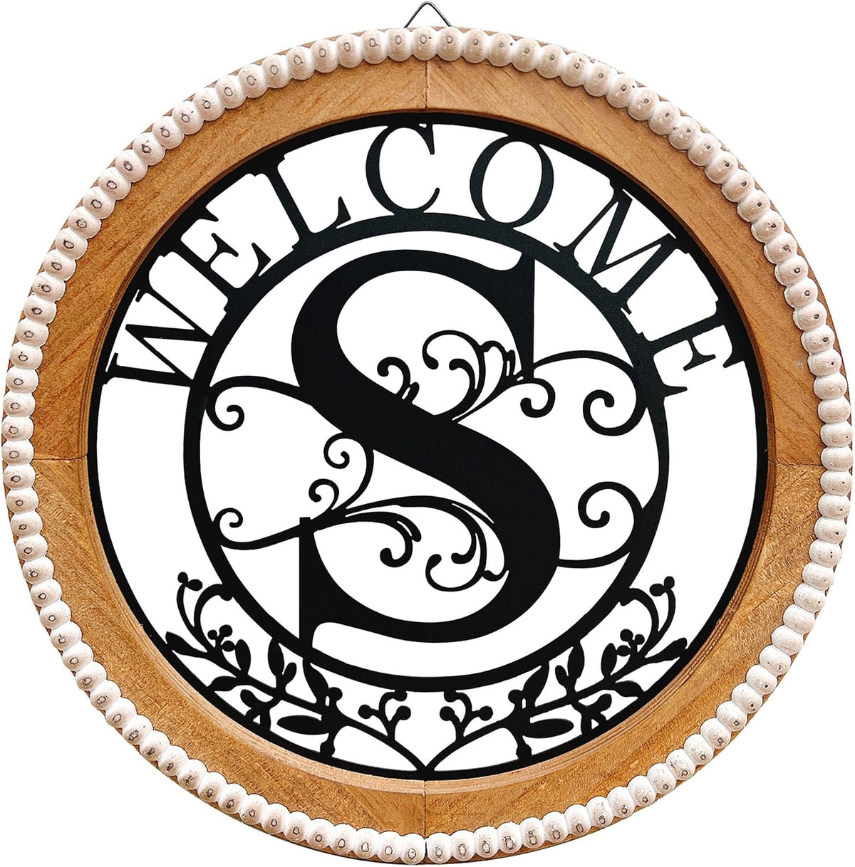 Metal&Wood Letter S Monogram Wall Art Welcome Sign Initial, Home Decor
