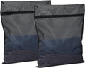 OTraki 2 Pack Mesh Laundry Bags with SAB Zipper, Black 20×24 Inch Washing Machine Bag with 4 CM Elastic Band, Reusable Lingerie Fine Mesh Wash Bag for Travel, Home and Storage