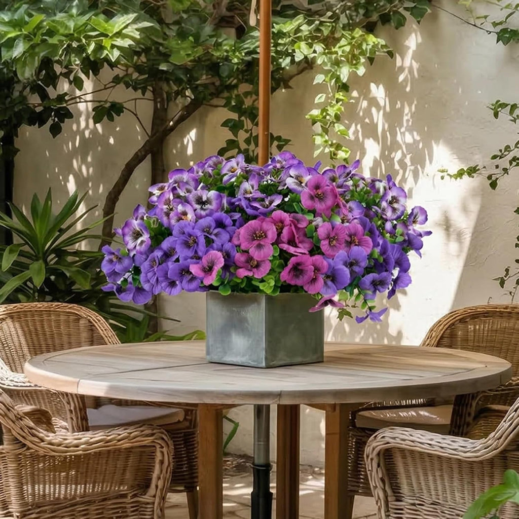 20 Pack Artificial Orchid Flowers Spring Outdoor Flowers Mixed Color Orchid Stems Outdoor Fake Flowers Uv Resistant Spring Front Porch Decor Outdoor Wedding Decorations Party Table Centerpieces