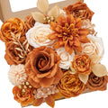 Alecono Orange Artificial Flowers, Silk Fake Fall Floral Set