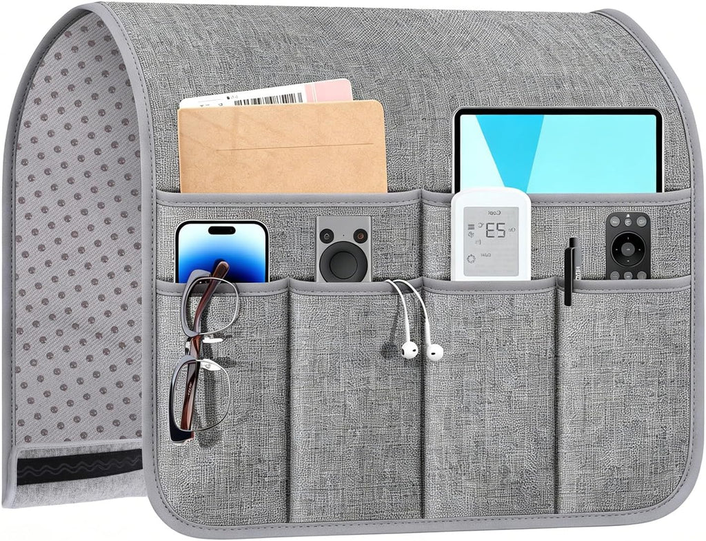 Remote Control Holder,Sofa Armrest Organizer,33.1" x 18.5" (Grey)