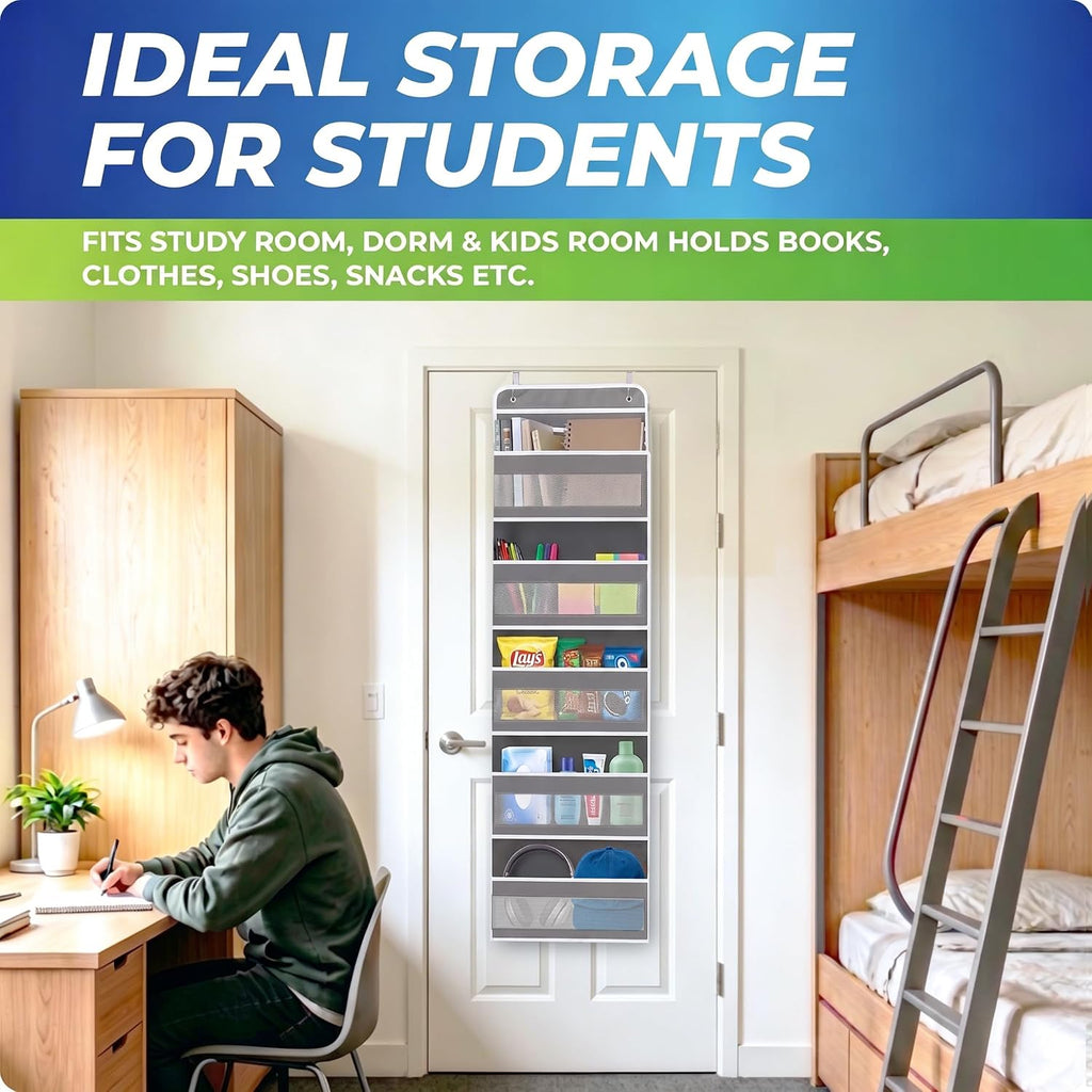 Over the Door Hanging Storage Organizer–Ideal for Nurseries Bedrooms Dorms