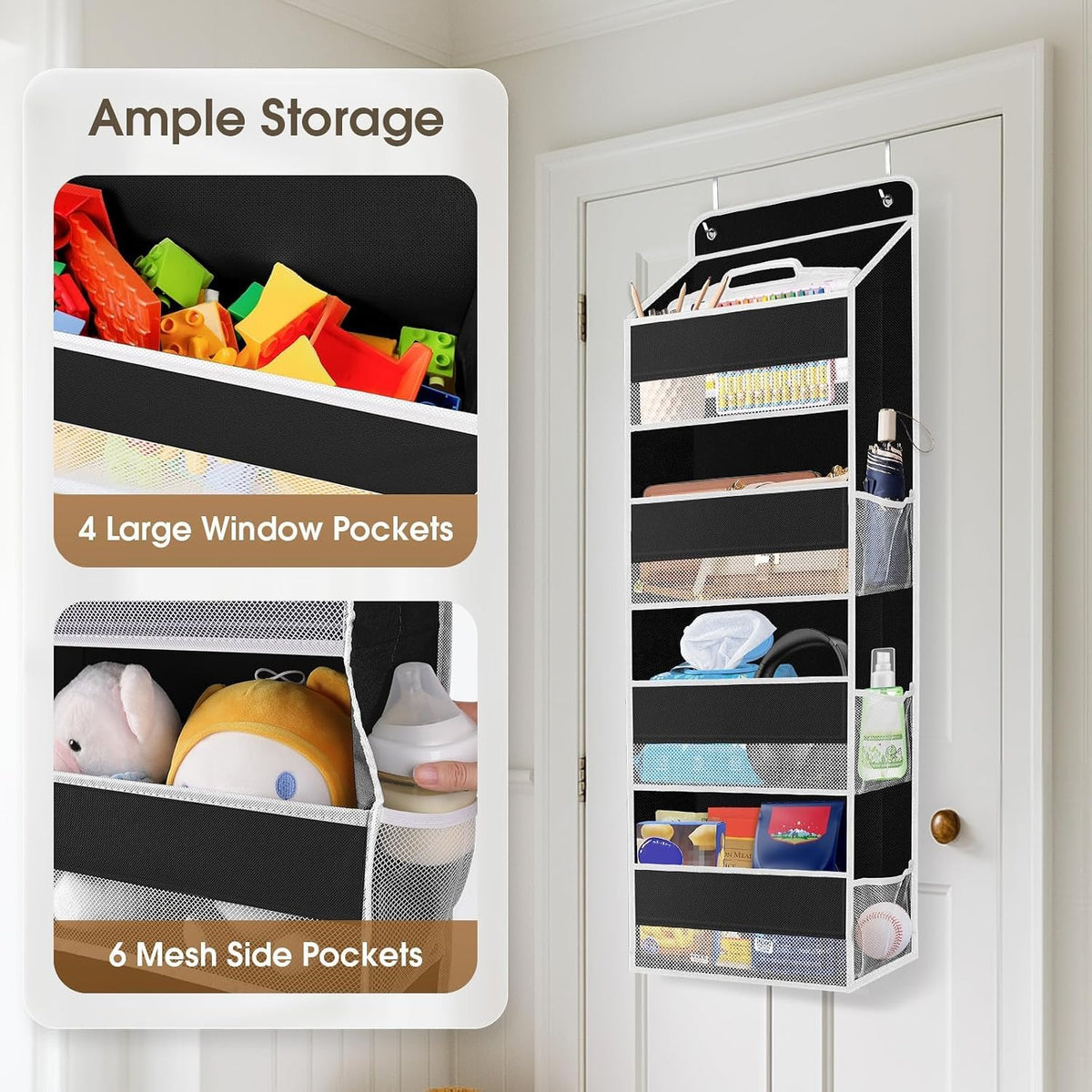 2 Pcs Over The Door Organizer Large Capacity Hanging Storage Room Organizer