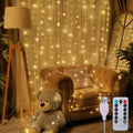 Meonum 2 Pack 195LED Curtain Tapestry Backdrop String Lights