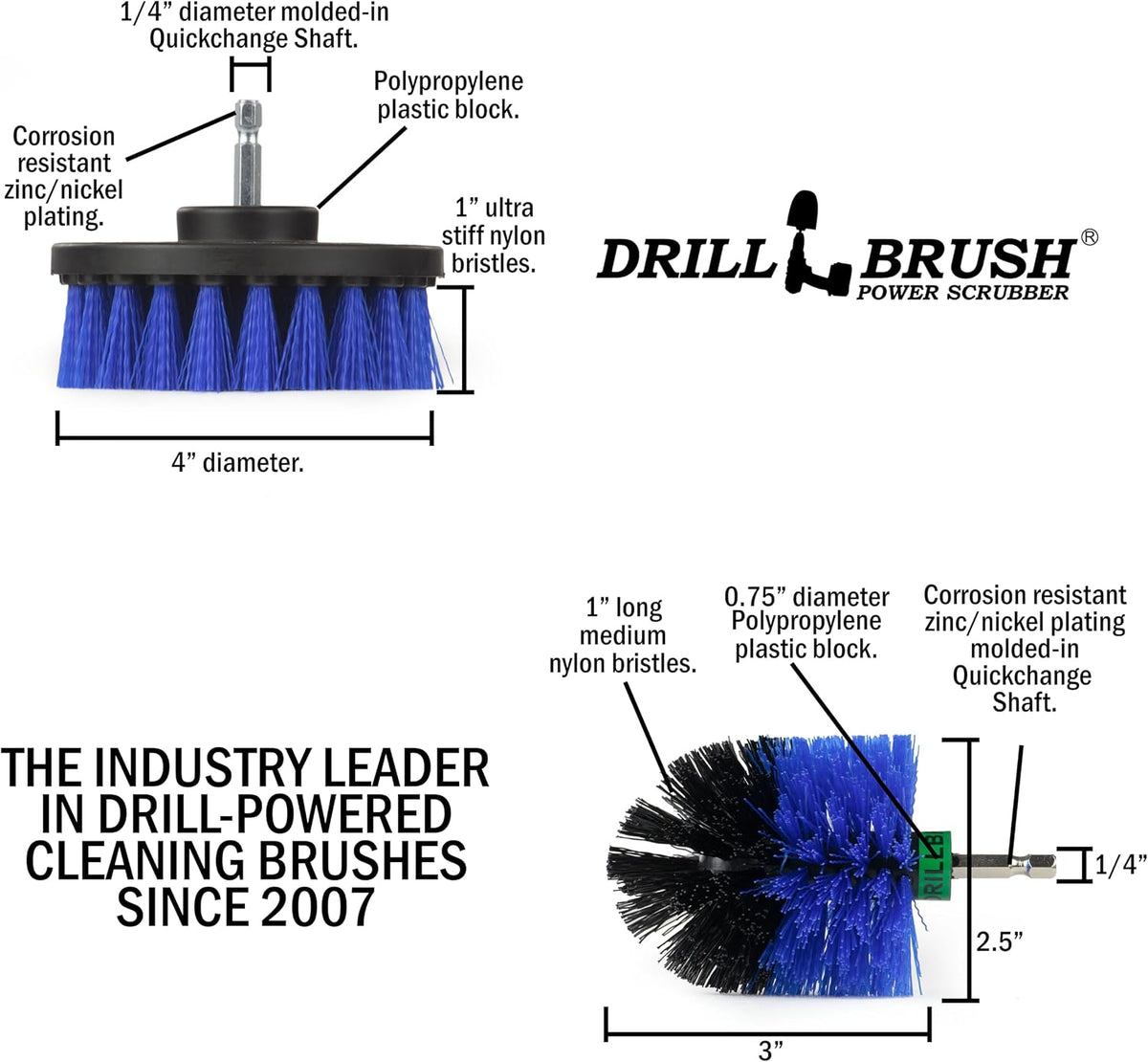 Hull Cleaner Brush Set - Fish Tank Scrubbing Set - Pool Cleaning Brush Set