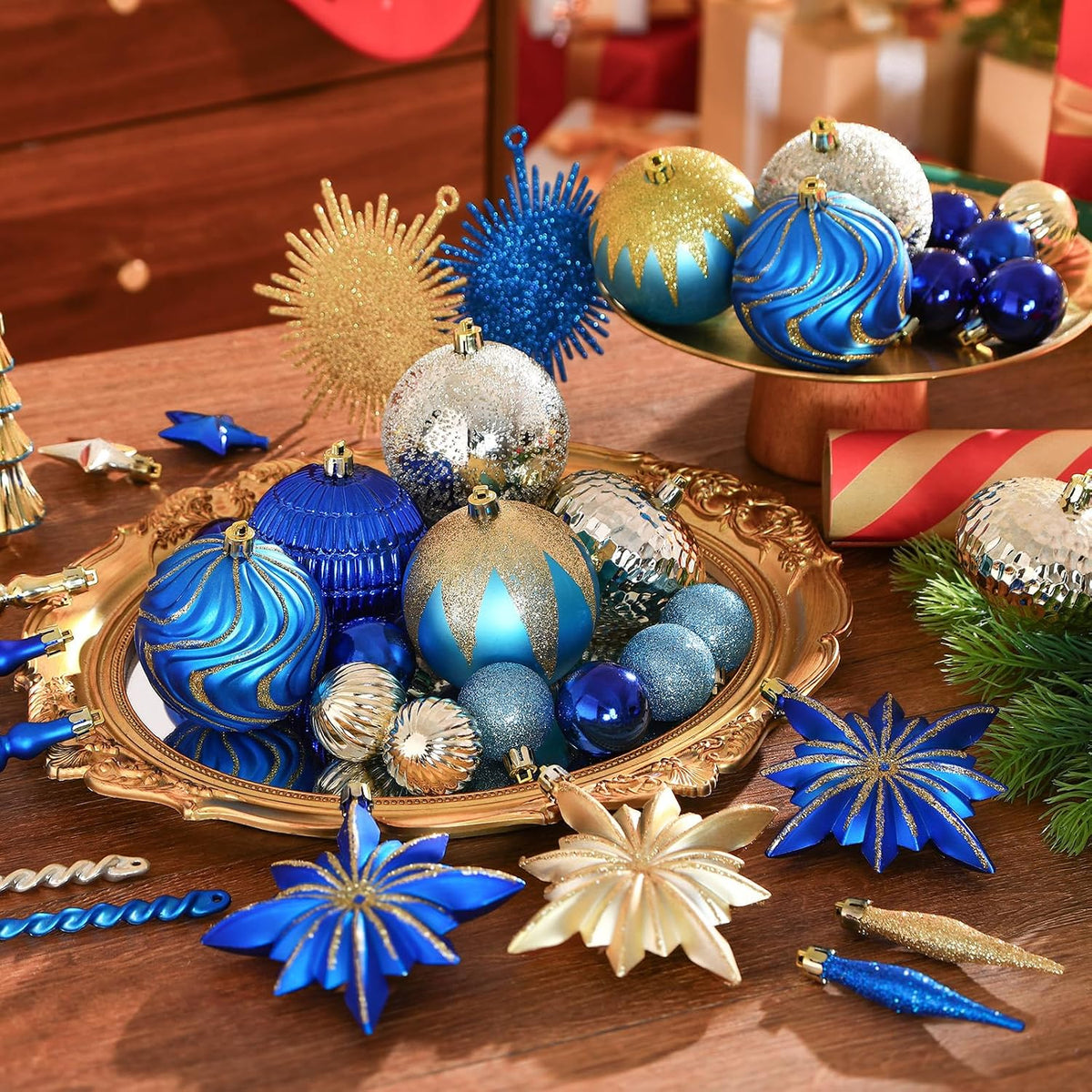 SHareconn 80Pcs Christmas Tree Ornaments Set Christmas Tree Decorations