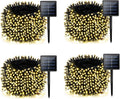 Solar String Lights Outdoor 4 Pack 170FT 480 LED Christmas Light Warm White