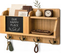 Rebee Vision Key Holder Wall Mount with Chalkboard for Home Decor, Yellow