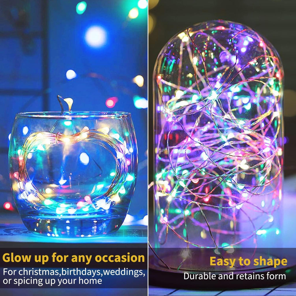 Brightown 12 Pack Multicolor Fairy Lights for Holiday Decor