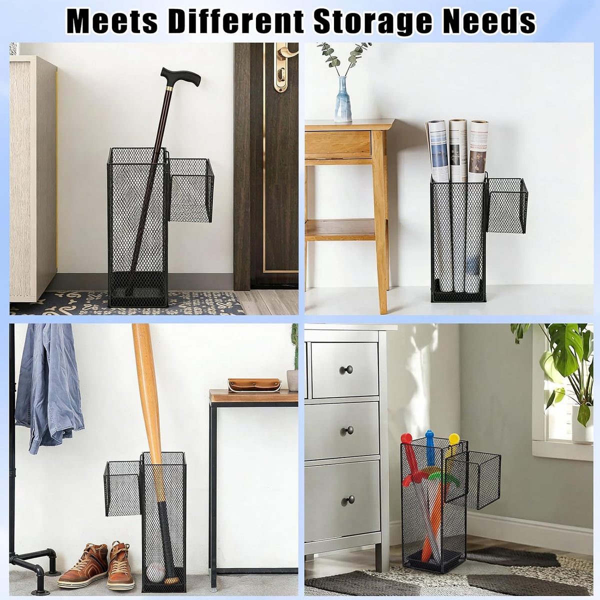 OwnMy Metal Umbrella Holder for Entryway Indoor Umbrella Stand for Entryway