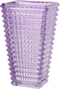 Crystal Glass Vase, Large Crystal Vases for Flowers, Large Flower Vase, Purple Modern Vases for Living Room, Bedroom, Kitchen, Dining Table, Mantle, Wedding, 11 Inches