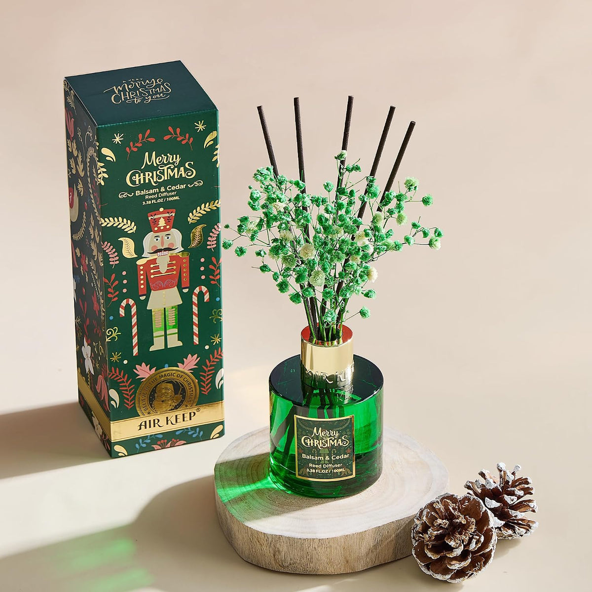 Airkeep Balsam Cedar Reed Diffuser Set,3.38 oz