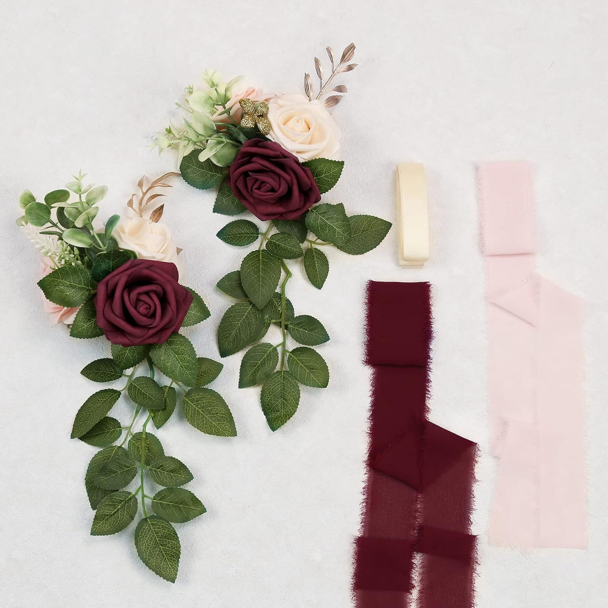 Burgundy Wedding Aisle Decorations Set of 10
