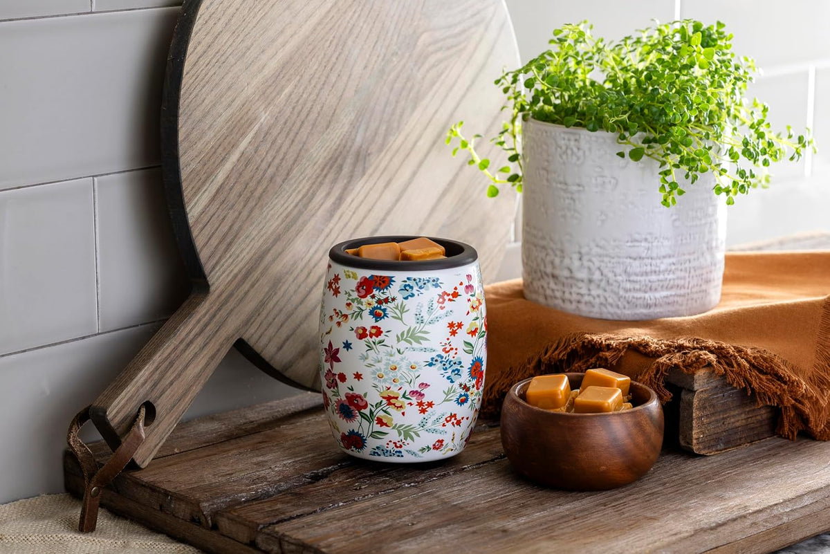CANDLE WARMERS ETC Flip Dish Wildflowers Wax Warmer