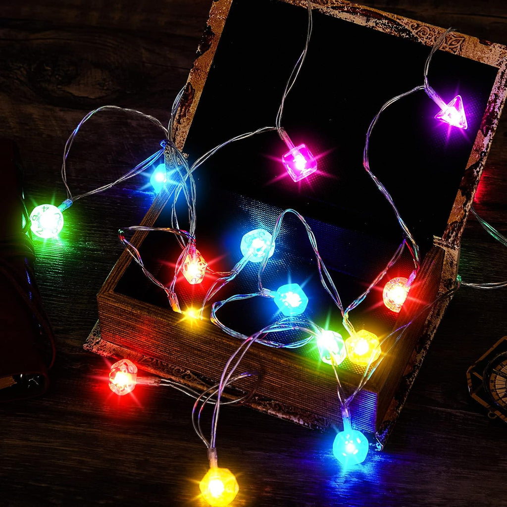 Wettarn 10 ft Polyhedral Dice String Lights, LED Dice Lights