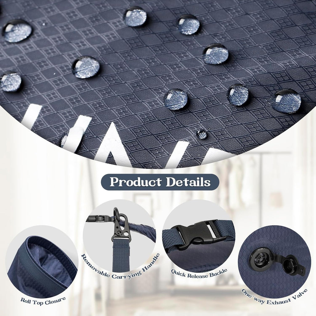 Travel Laundry Bag, Vacuum Compression Dirty Clothes Travel Bag