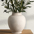 Ceramic Flower Vase, Rustic Farmhouse Decorative Vase Pottery Pampas Grass Vases for Home Decor Table Living Room Entryway Mantel Bookshelf Bedroom Bathroom Kitchen - 7.4" D