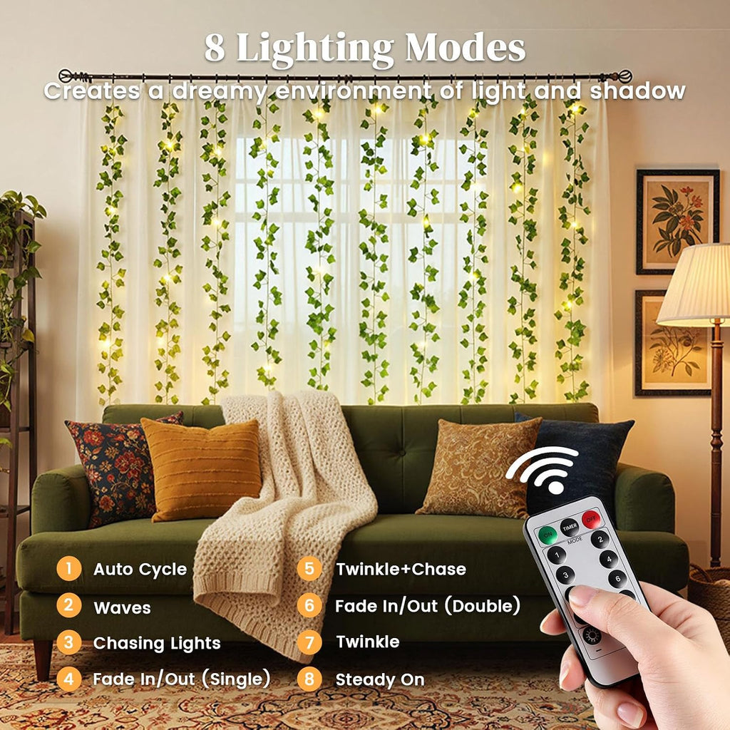 DomeStar Vine Lights, 300 LED Vines with Fairy Lights with Remote, Ambient