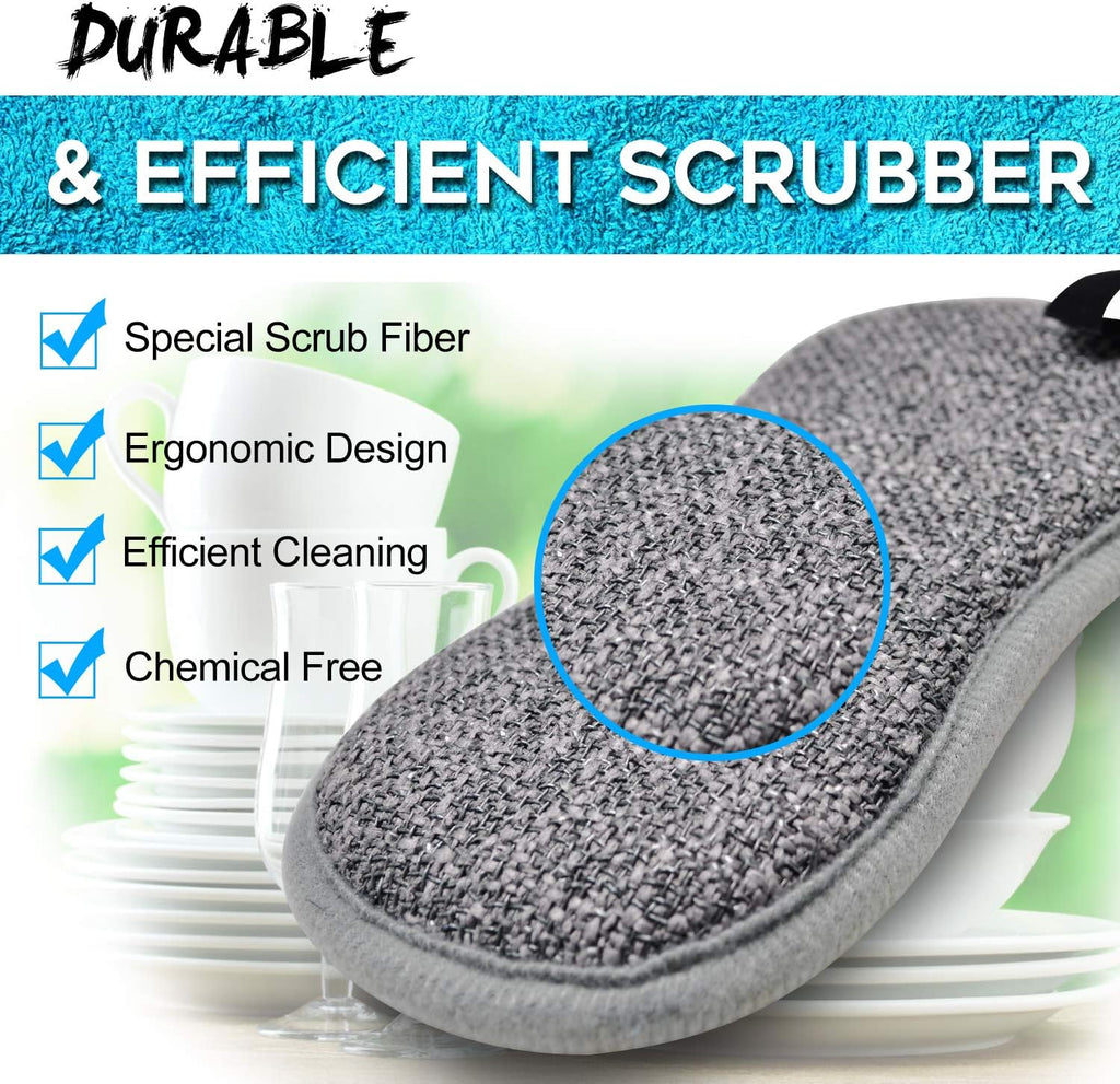 Dual Sided All-Purpose Sponges Kitchen,Dish Sponge for Washing Dishes Cleaning Kitchen,Non Scratch,Rough Scrubbers for Non-Stick Cookware, Soft Microfiber Scrub for Dishes(12 Pack)