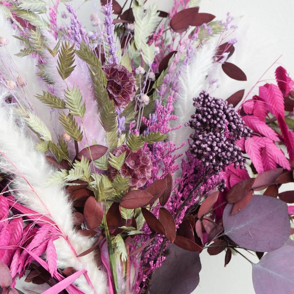 Magenta & Plum Purple Dried Flower Bouquet