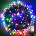 Blingstar Christmas String Lights - 98.4 Ft+9.8 Ft 300 LED Extendable Plug-in 8 Modes Multicolored Decorative Lights for Indoor Outdoor Xmas Tree Wedding Party, Long & Bright